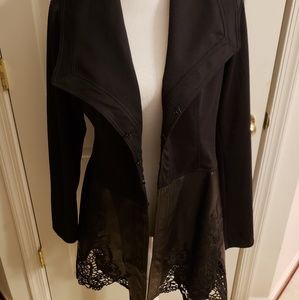 Black wide collar blazer